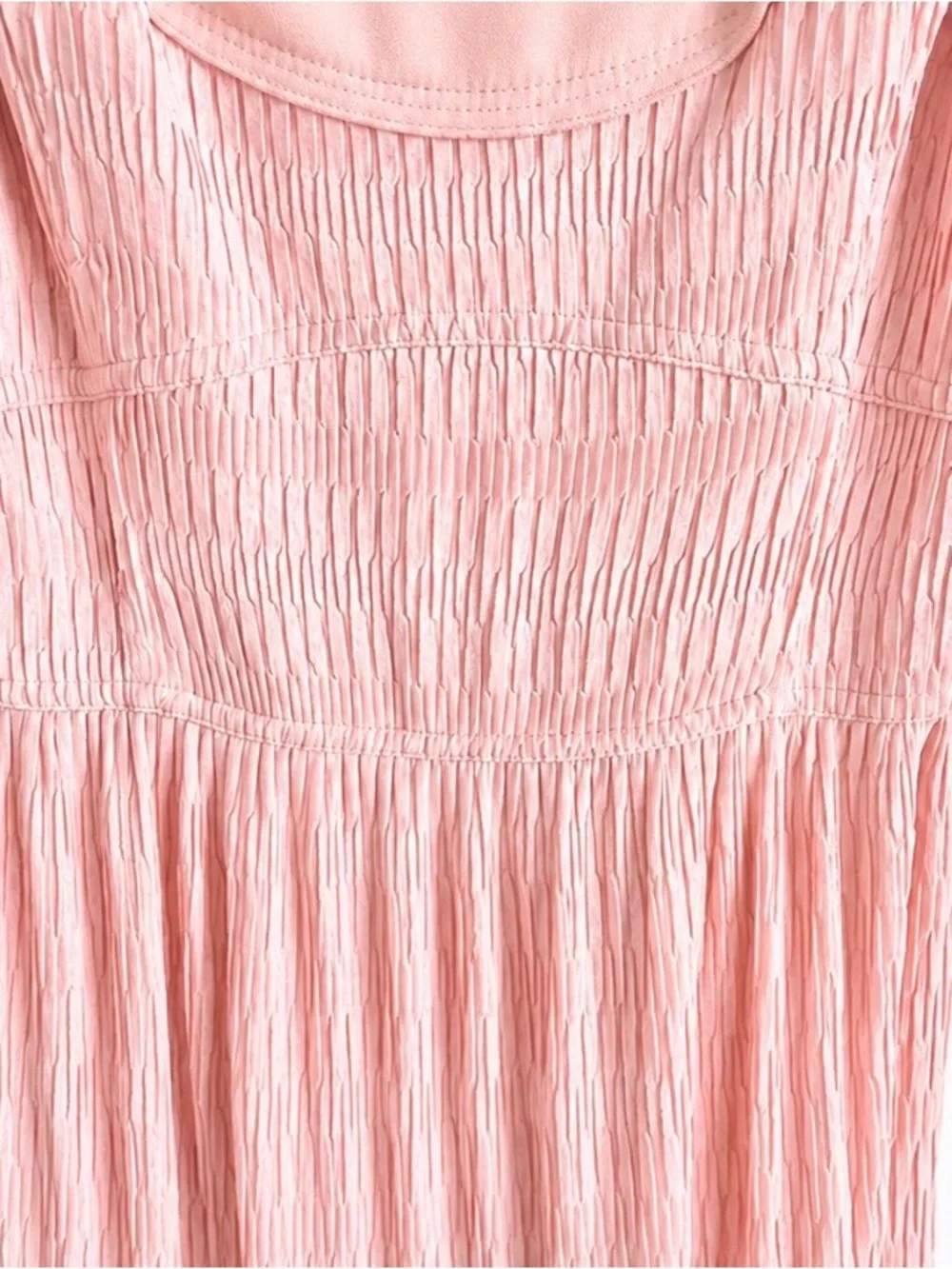 Jonathan Simkhai Celeste Smocked Tiered Maxi Dress Blush Pink XS 0